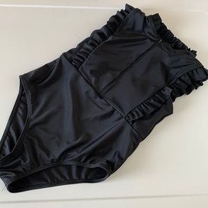 Shein Girls one piece swimsuit size 5t 140 black never worn/ NEW